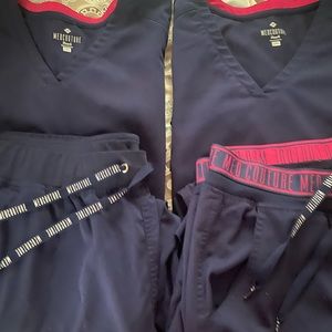 MedCouture Scrubs sets. Tops 2X, bottoms XL